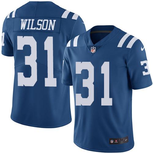 Nike Colts #31 Quincy Wilson Royal Blue Men's Stitched NFL Limited Rush Jersey - Click Image to Close